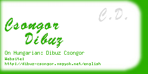 csongor dibuz business card